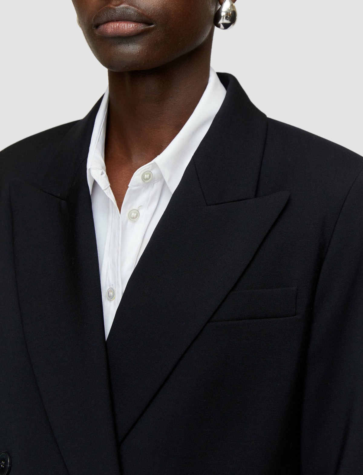 JOSEPH Fashion Women Jaden Tailoring Wool Stretch Jacket Black