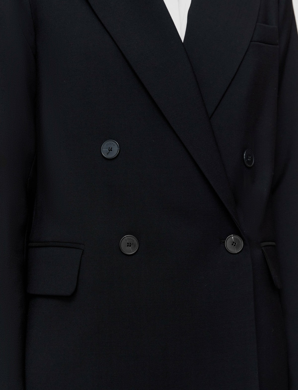 JOSEPH Fashion Women Jaden Tailoring Wool Stretch Jacket Black