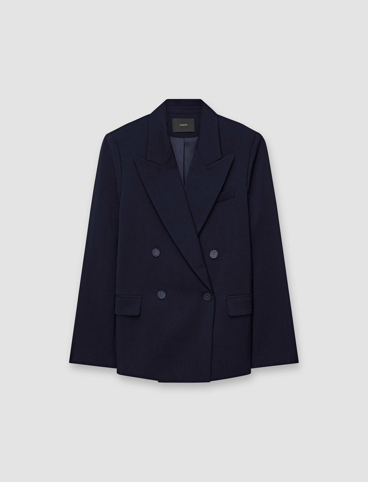 JOSEPH Fashion Women Jaden Tailoring Wool Stretch Jacket Navy