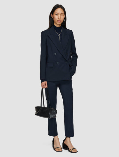 JOSEPH Fashion Women Jaden Tailoring Wool Stretch Jacket Navy
