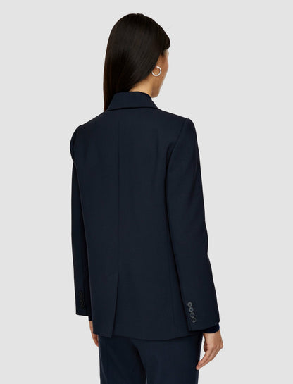 JOSEPH Fashion Women Jaden Tailoring Wool Stretch Jacket Navy
