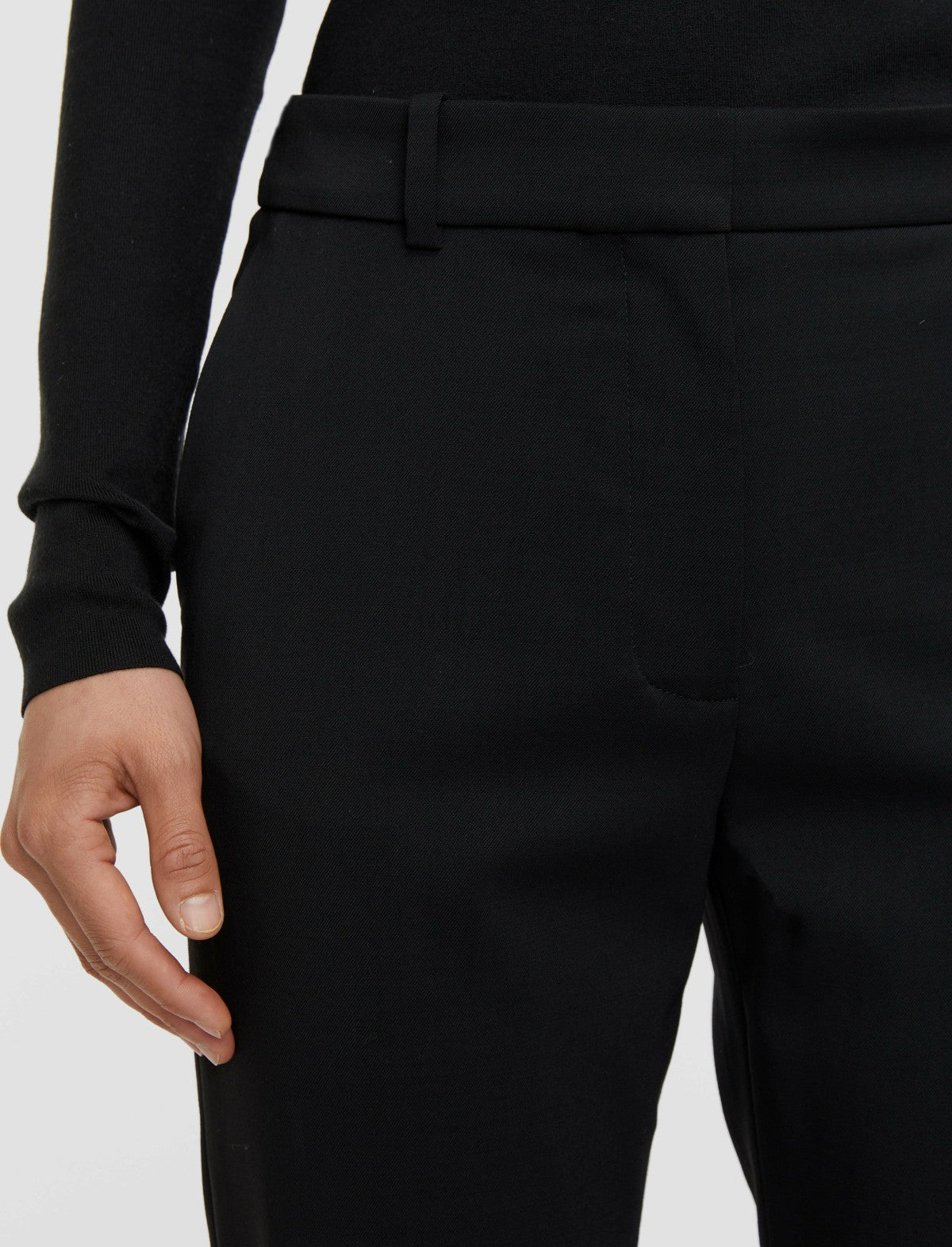 JOSEPH Fashion Women Tailoring Wool Stretch Coleman Trousers Black