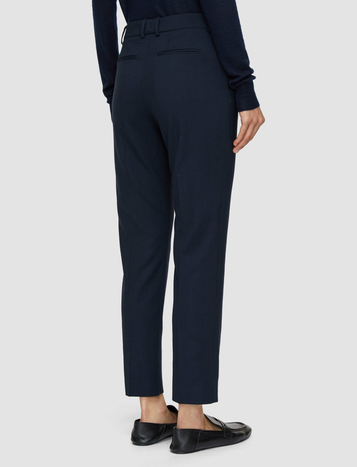 JOSEPH Fashion Women Tailoring Wool Stretch Coleman Trousers Navy