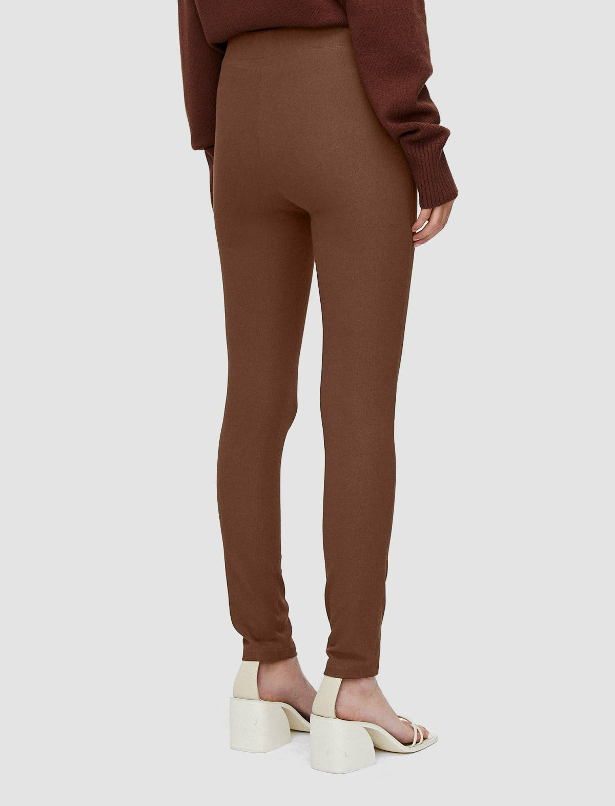 JOSEPH Fashion Women Gabardine Stretch Leggings Mahogany