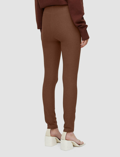 JOSEPH Fashion Women Gabardine Stretch Leggings Mahogany