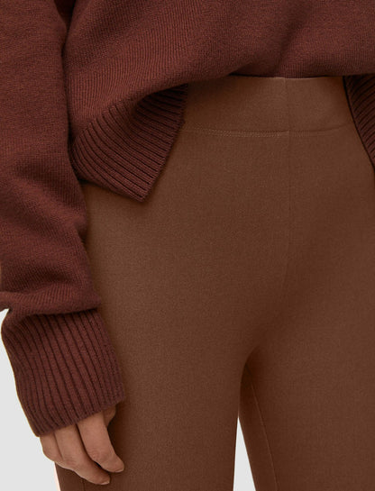 JOSEPH Fashion Women Gabardine Stretch Leggings Mahogany