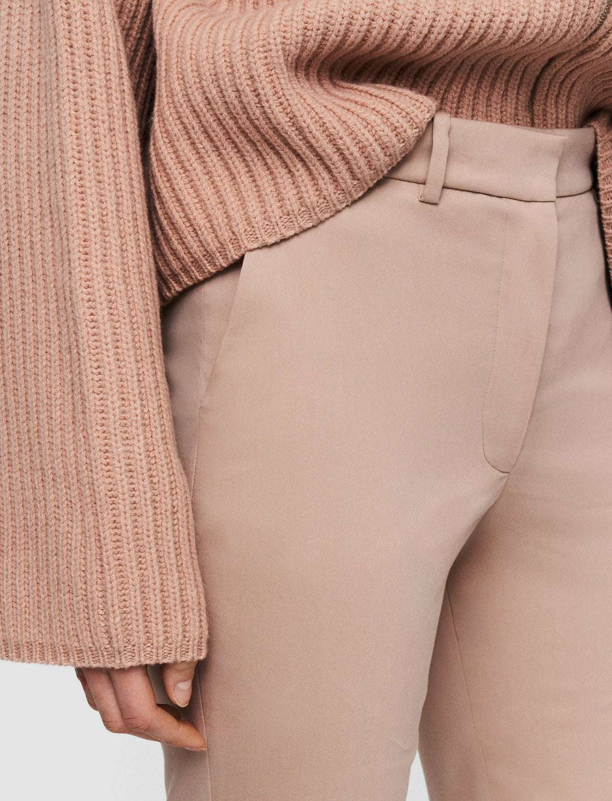 JOSEPH Fashion Women Light Gabardine Stretch Talia Trousers Warm Taupe