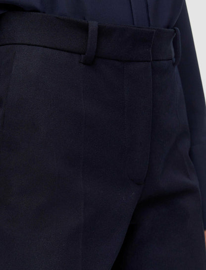 JOSEPH Fashion Women Gabardine Stretch Coleman Long Trousers Navy
