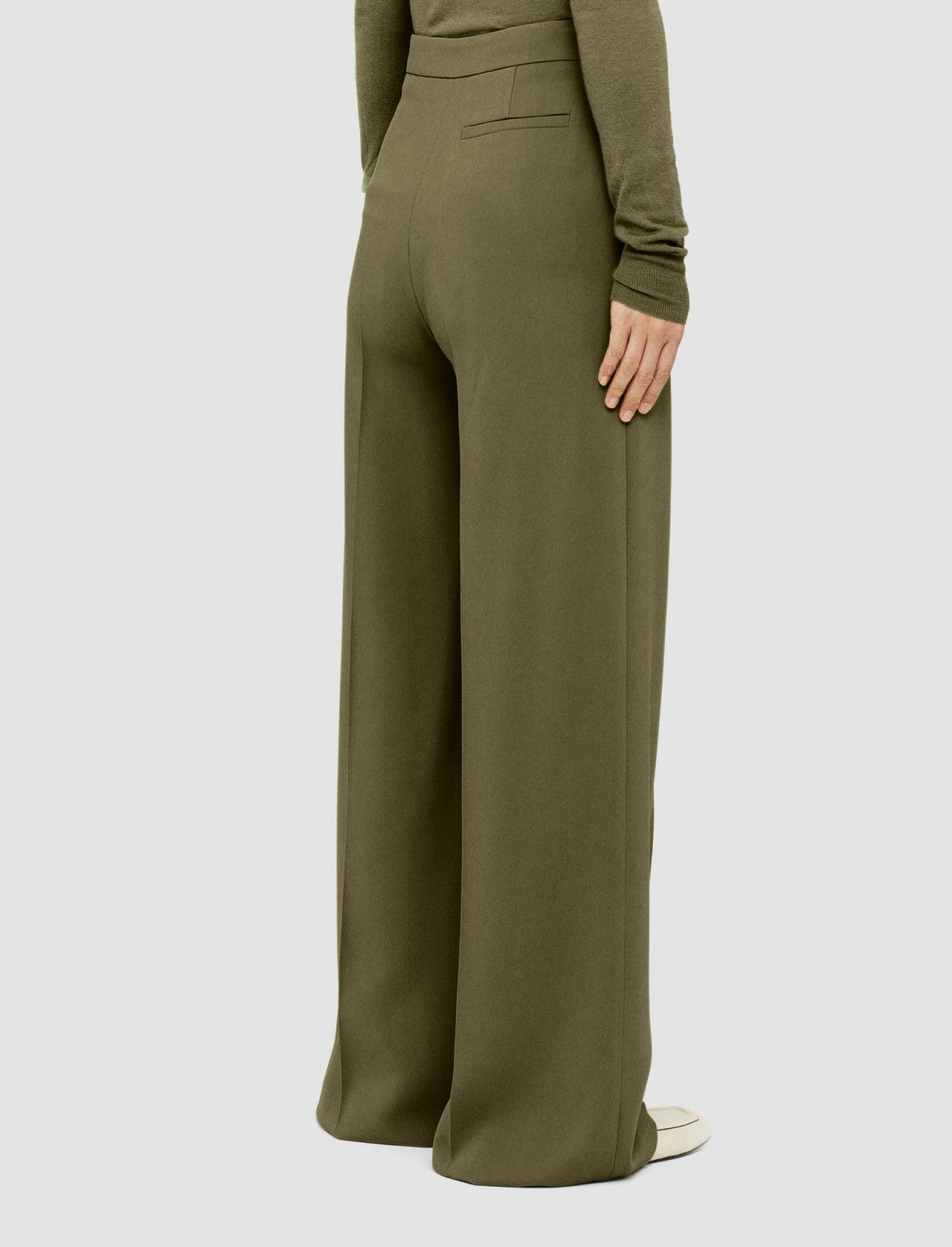 JOSEPH Fashion Women Alane Comfort Cady Trousers Dark Olive