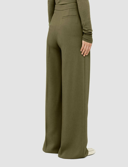JOSEPH Fashion Women Alane Comfort Cady Trousers Dark Olive
