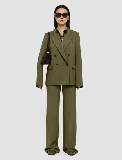 JOSEPH Fashion Women Jaden Comfort Cady Jacket Dark Olive