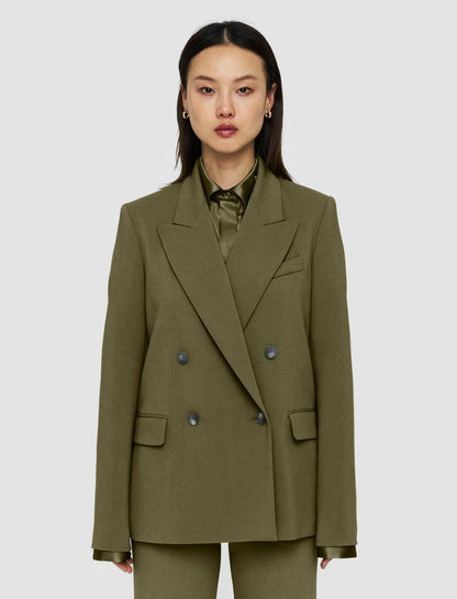 JOSEPH Fashion Women Jaden Comfort Cady Jacket Dark Olive