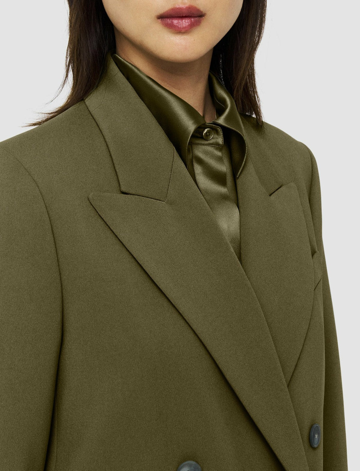 JOSEPH Fashion Women Jaden Comfort Cady Jacket Dark Olive