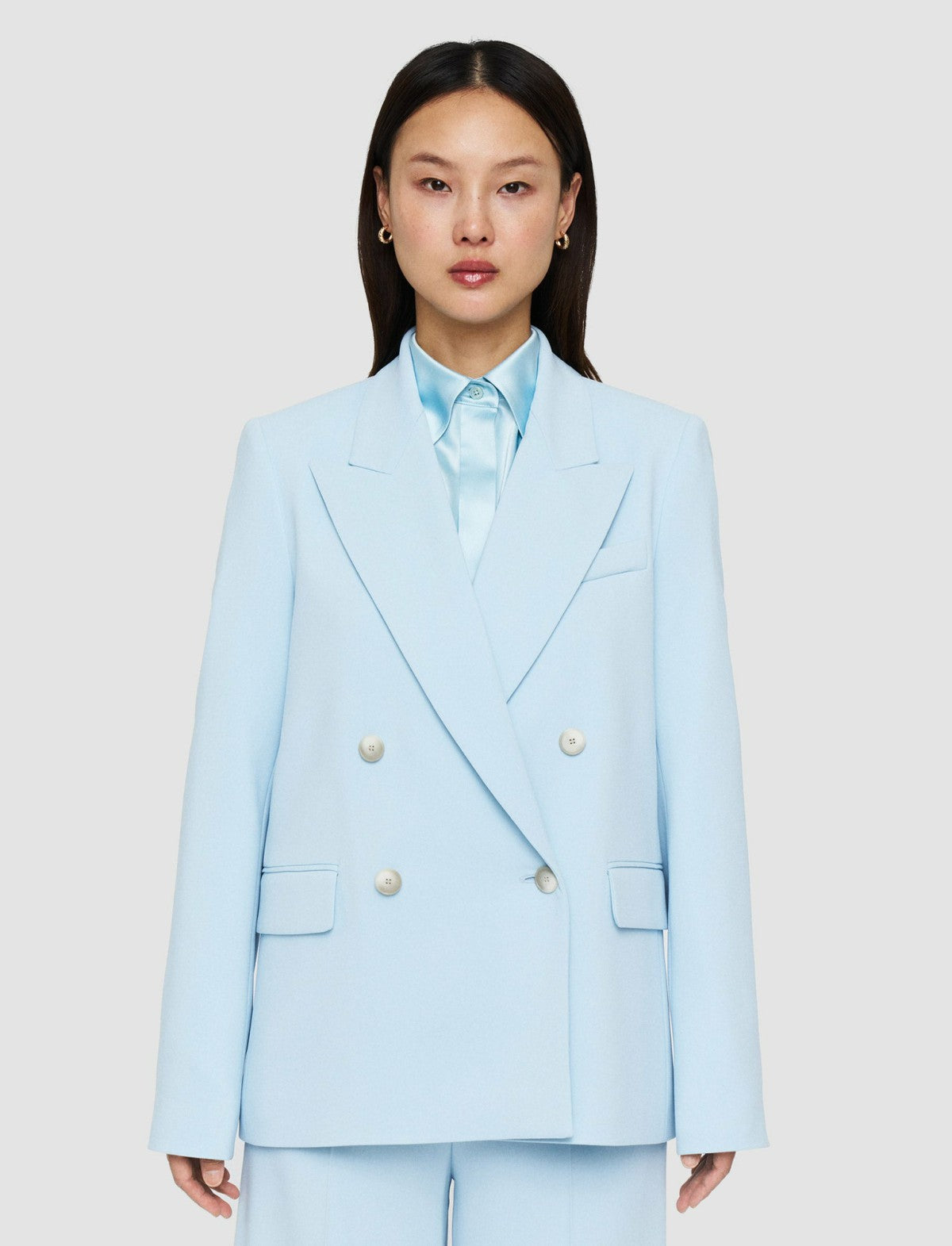 JOSEPH Fashion Women Jaden Comfort Cady Jacket Arctic