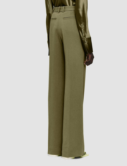 JOSEPH Fashion Women Comfort Cady Morissey Trousers Dark Olive
