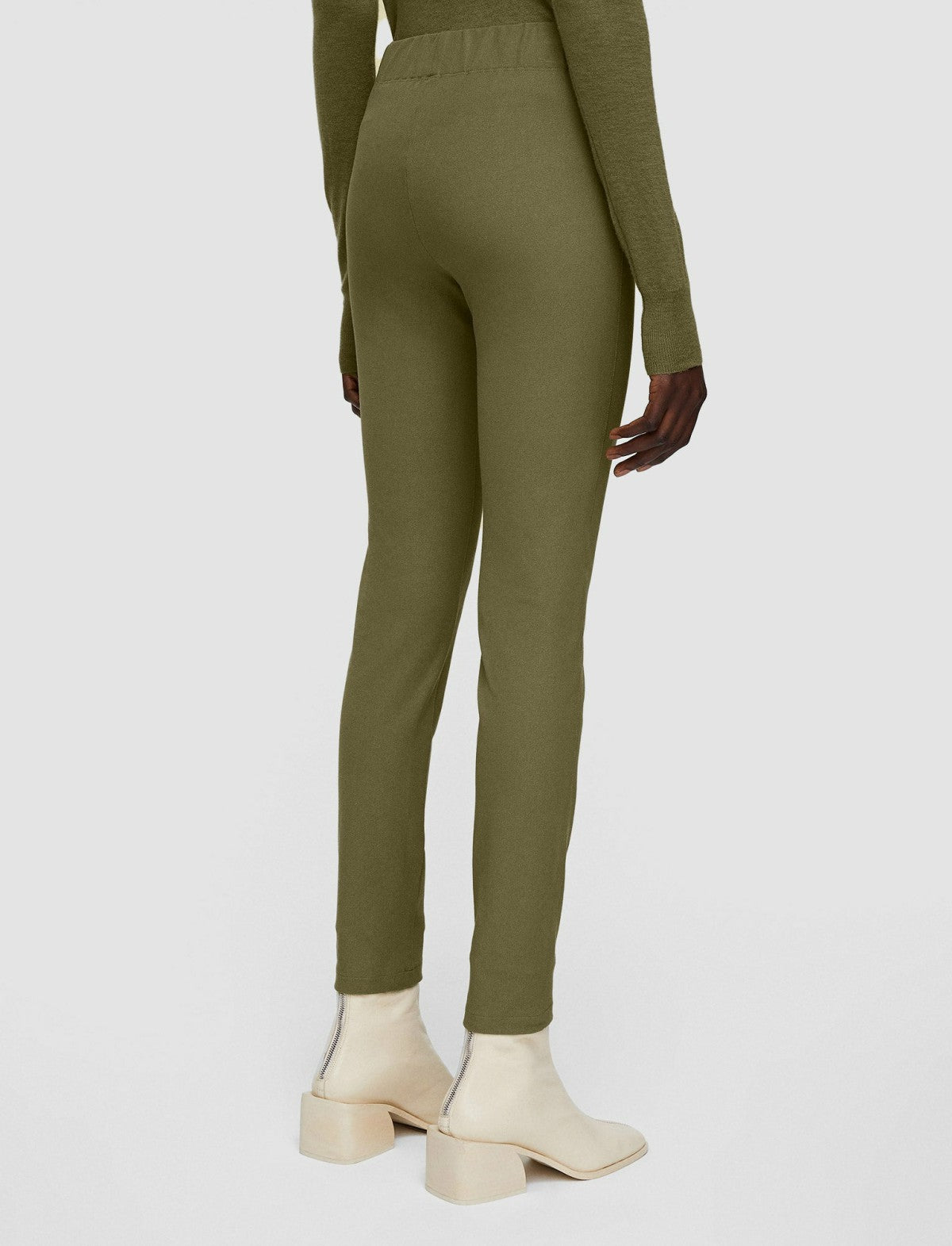 JOSEPH Fashion Women Gabardine Stretch Leggings Dark Olive