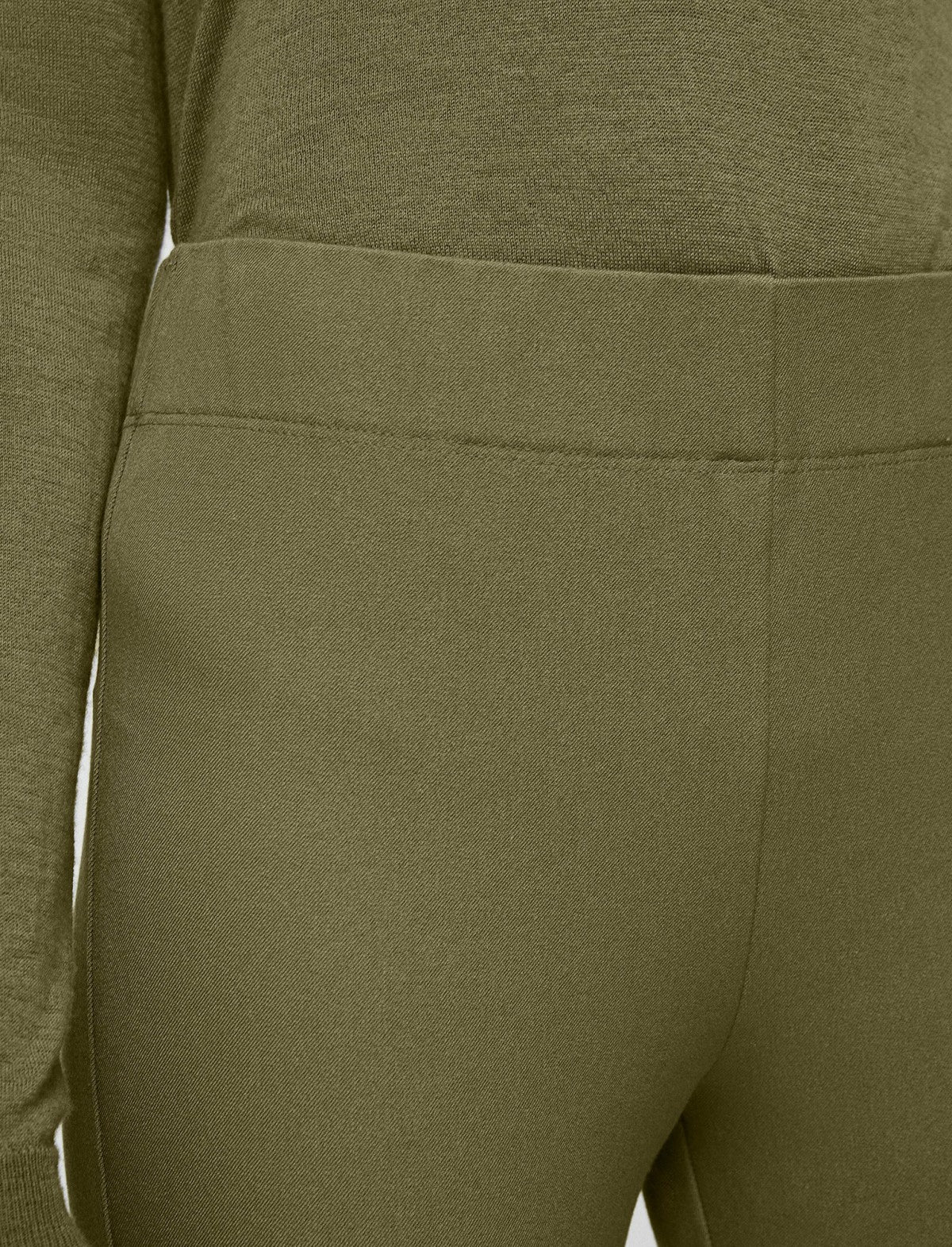 JOSEPH Fashion Women Gabardine Stretch Leggings Dark Olive