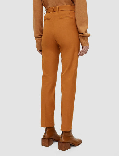 JOSEPH Fashion Women Coleman Gabardine Stretch Trousers Clay