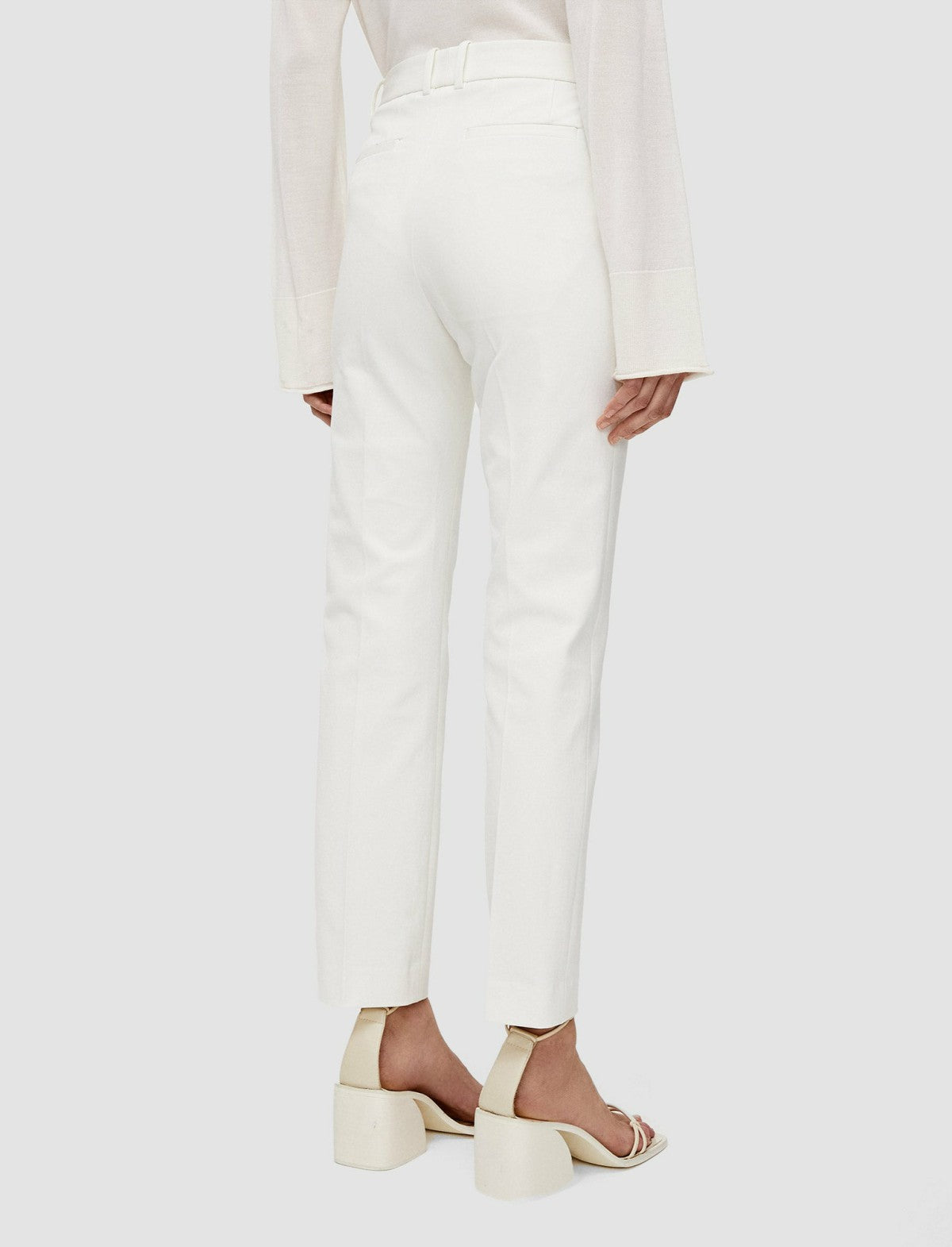 JOSEPH Fashion Women Coleman Gabardine Stretch Trousers Oyster White
