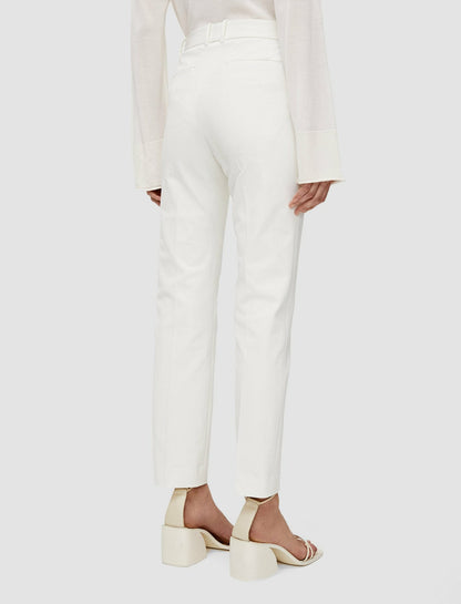 JOSEPH Fashion Women Coleman Gabardine Stretch Trousers Oyster White