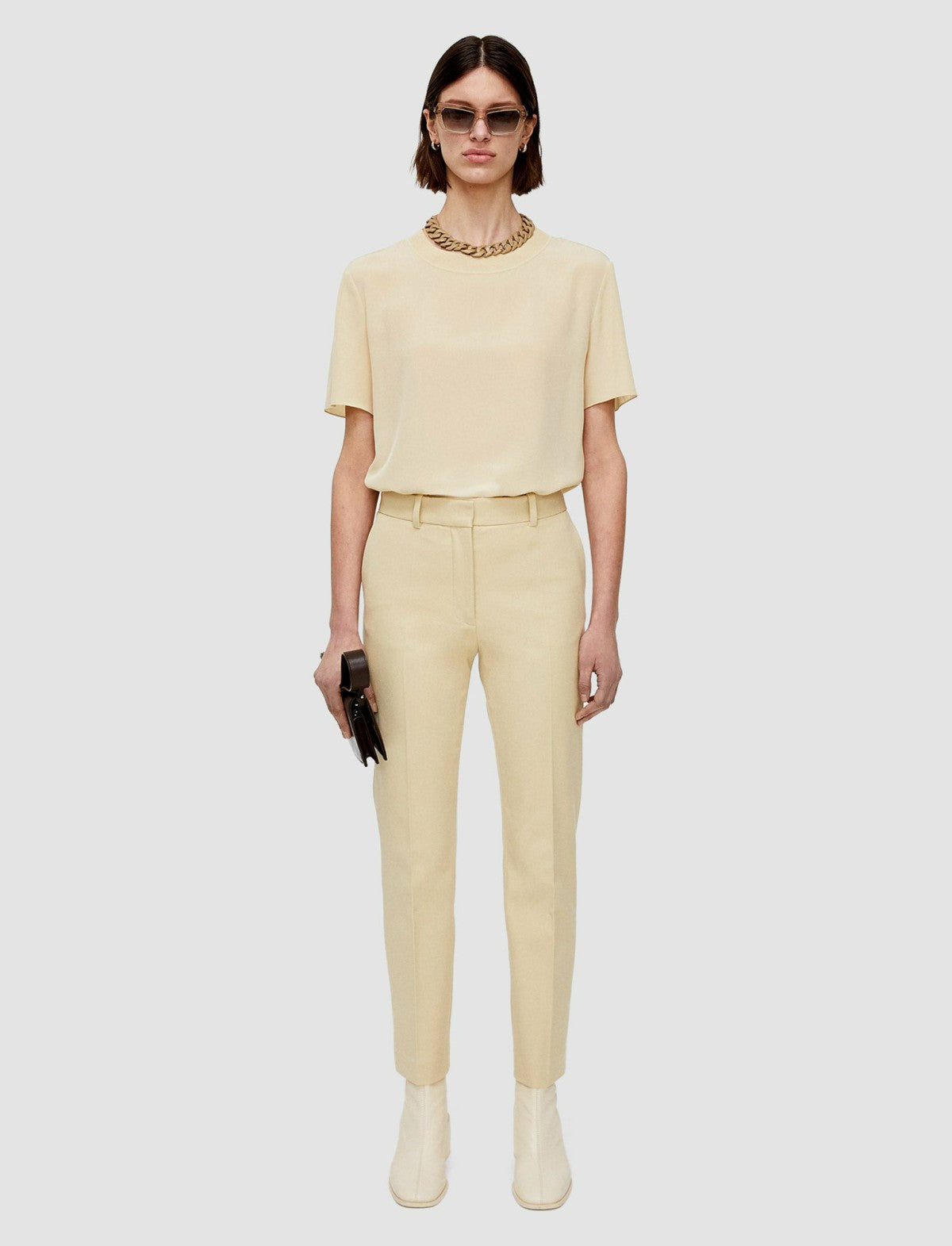 JOSEPH Fashion Women Coleman Gabardine Stretch Trousers Safari