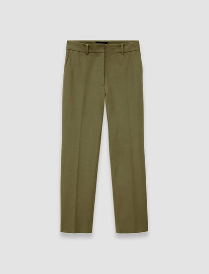 JOSEPH Fashion Women Coleman Gabardine Stretch Trousers Dark Olive