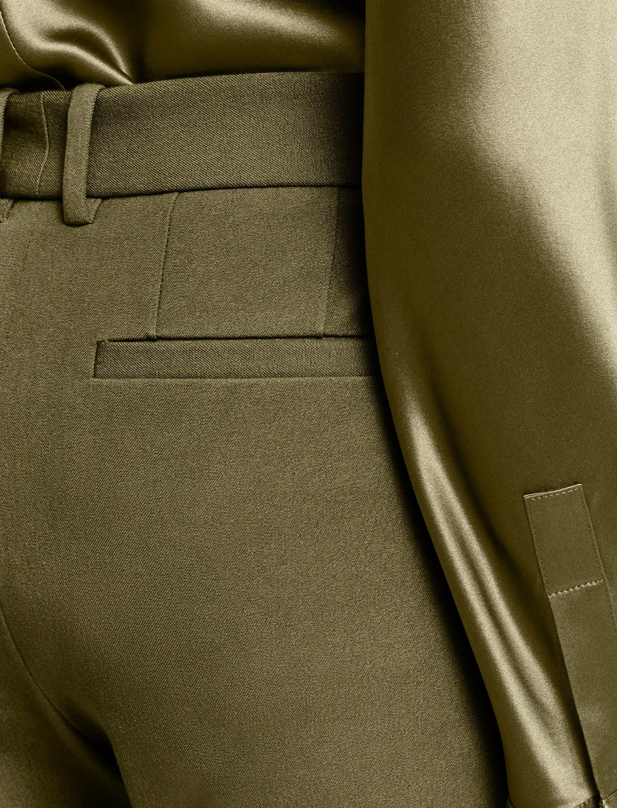 JOSEPH Fashion Women Coleman Gabardine Stretch Trousers Dark Olive