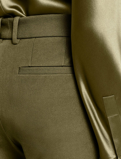 JOSEPH Fashion Women Coleman Gabardine Stretch Trousers Dark Olive