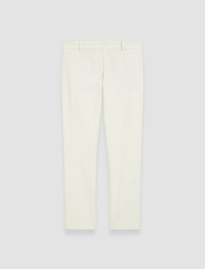 JOSEPH Fashion Women New Eliston Gabardine Stretch Trousers Oyster White