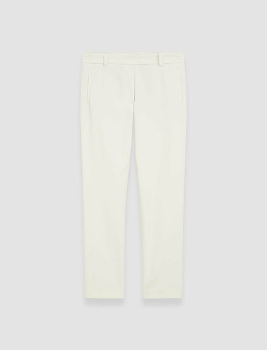 JOSEPH Fashion Women New Eliston Gabardine Stretch Trousers Oyster White