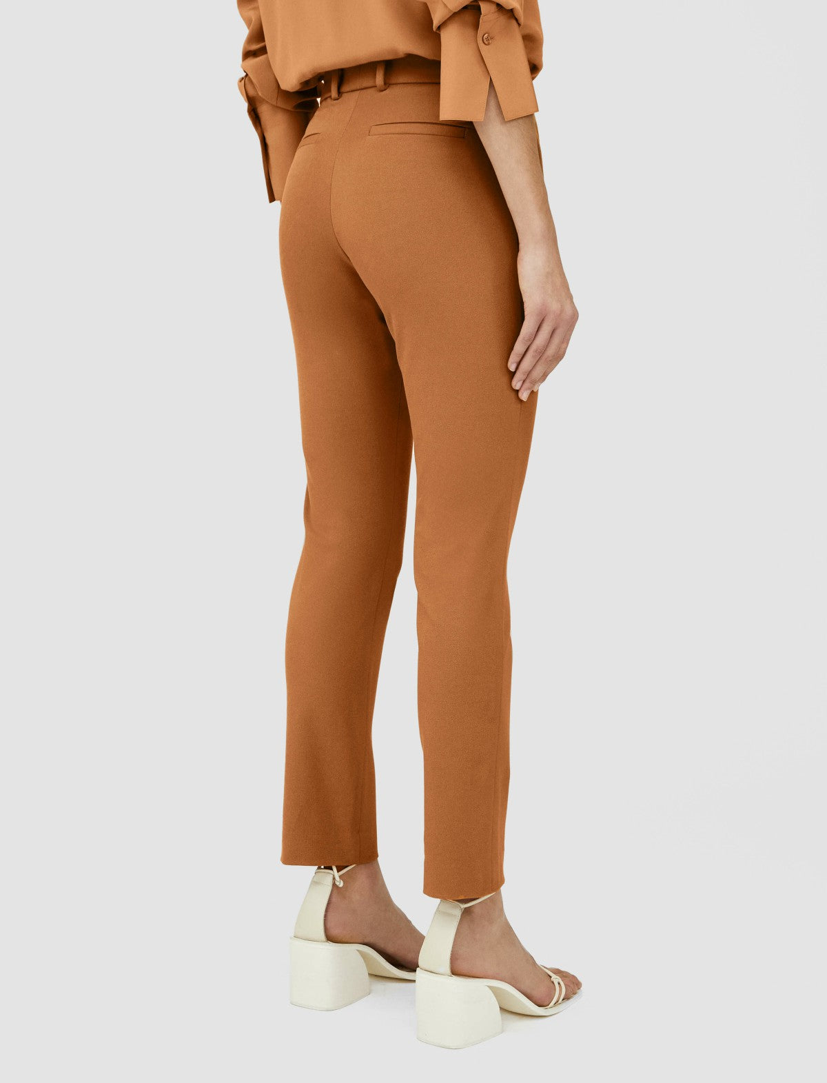 JOSEPH Fashion Women New Eliston Gabardine Stretch Trousers Clay