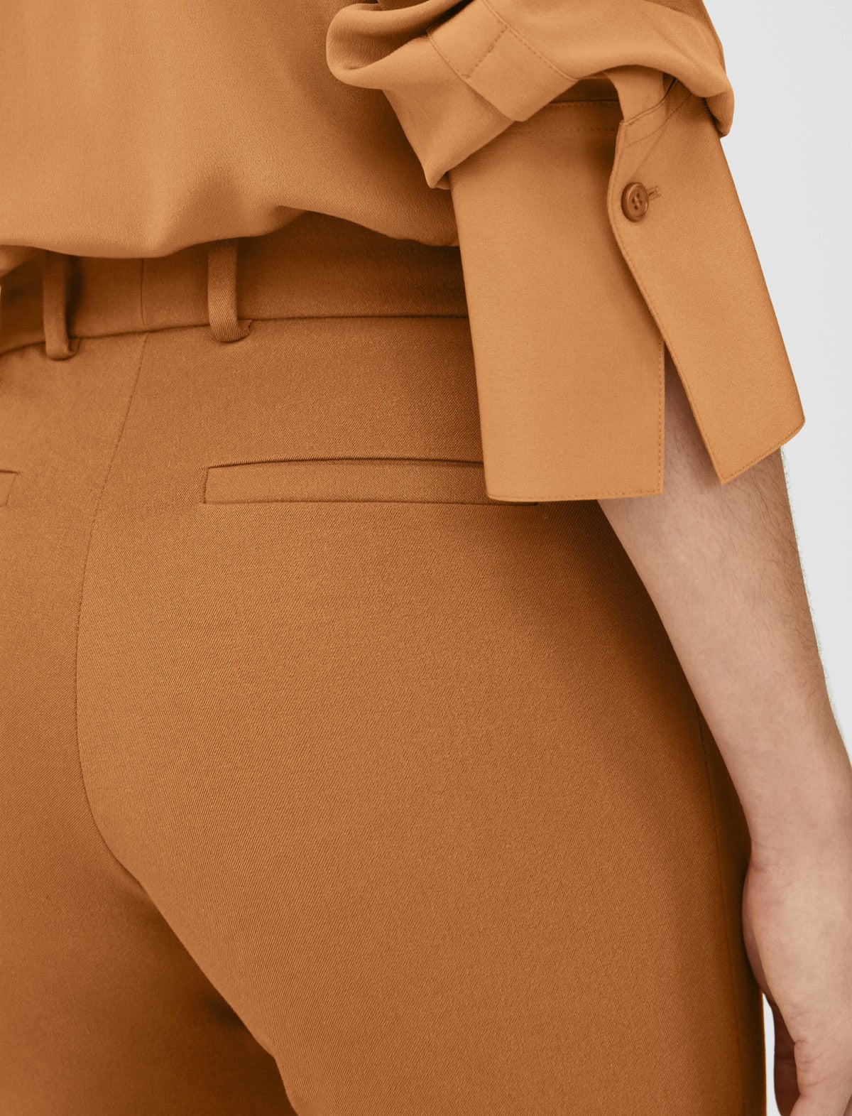 JOSEPH Fashion Women New Eliston Gabardine Stretch Trousers Clay