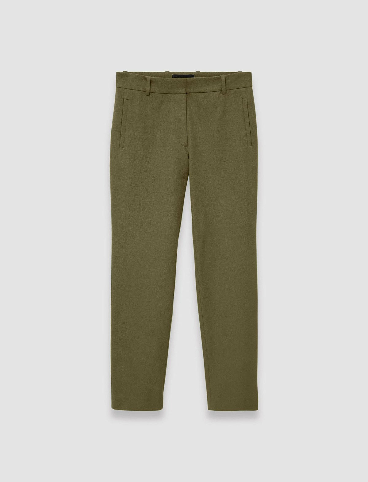 JOSEPH Fashion Women New Eliston Gabardine Stretch Trousers Dark Olive