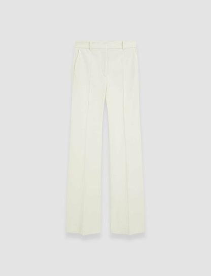 JOSEPH Fashion Women Tafira Gabardine Stretch Trousers Oyster White