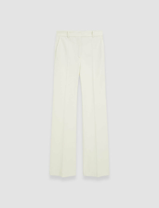 JOSEPH Fashion Women Tafira Gabardine Stretch Trousers Oyster White