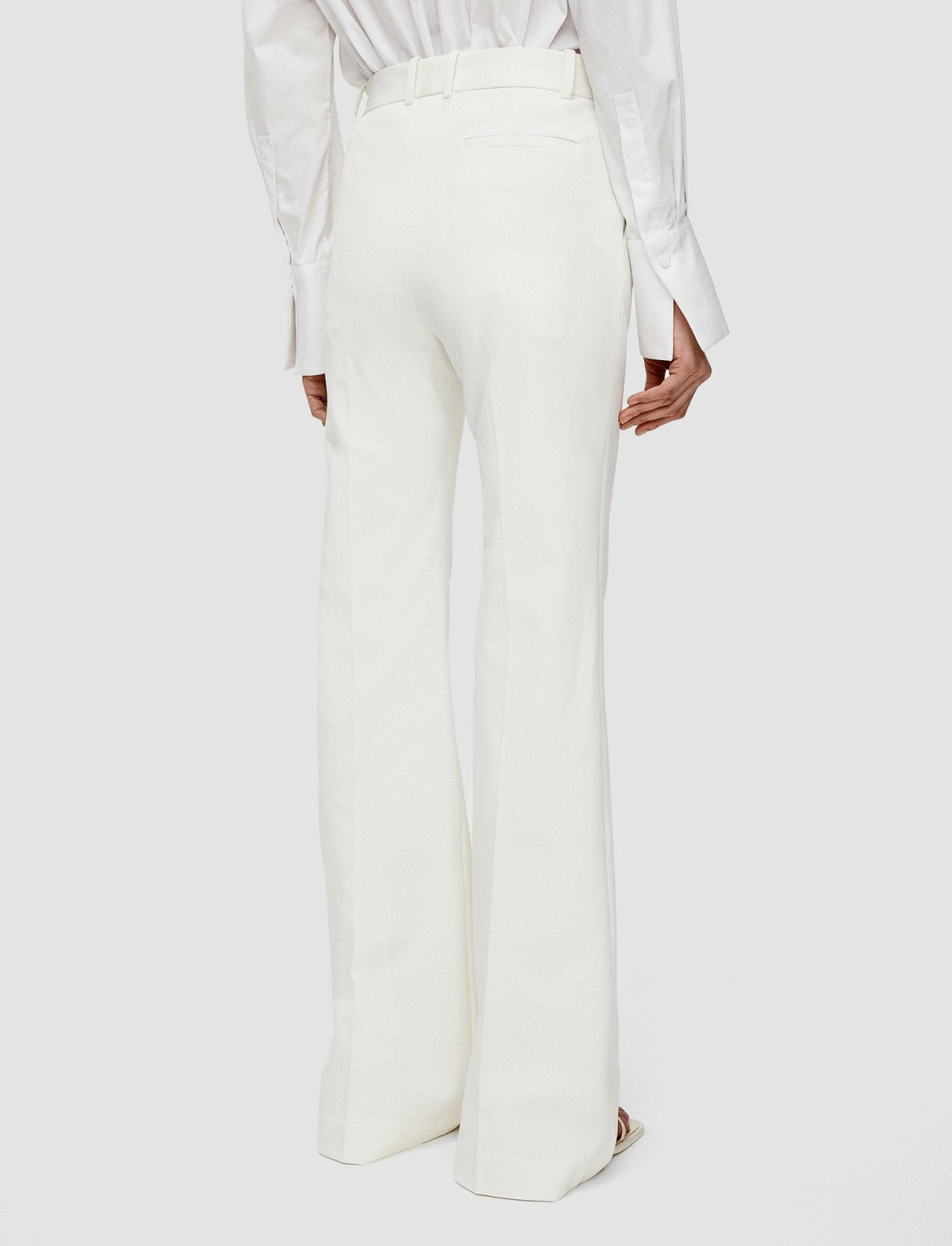 JOSEPH Fashion Women Tafira Gabardine Stretch Trousers Oyster White