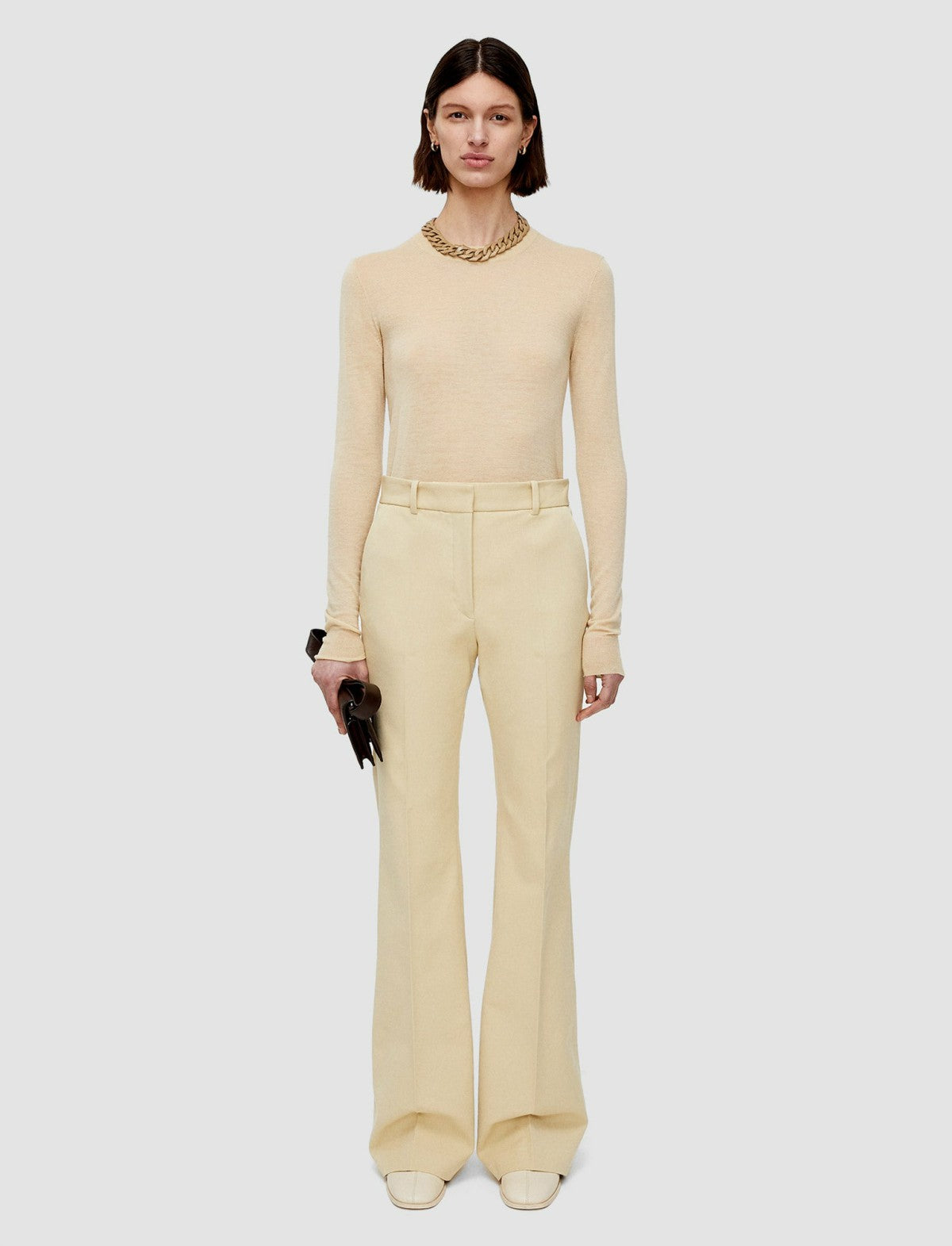 JOSEPH Fashion Women Tafira Gabardine Stretch Trousers Safari