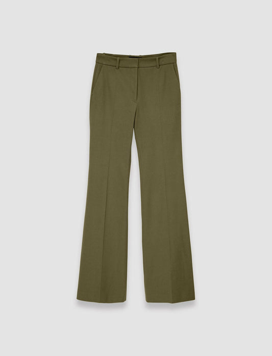 JOSEPH Fashion Women Tafira Gabardine Stretch Trousers Dark Olive