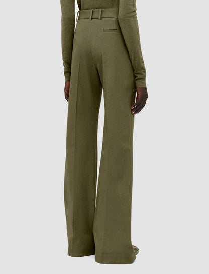 JOSEPH Fashion Women Tafira Gabardine Stretch Trousers Dark Olive