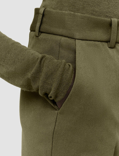 JOSEPH Fashion Women Tafira Gabardine Stretch Trousers Dark Olive