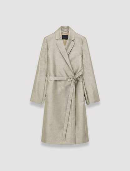 JOSEPH Fashion Women Textured Metallic Clotilde Coat Metallic Spark