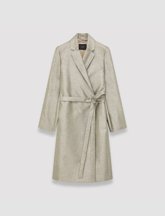 JOSEPH Fashion Women Textured Metallic Clotilde Coat Metallic Spark