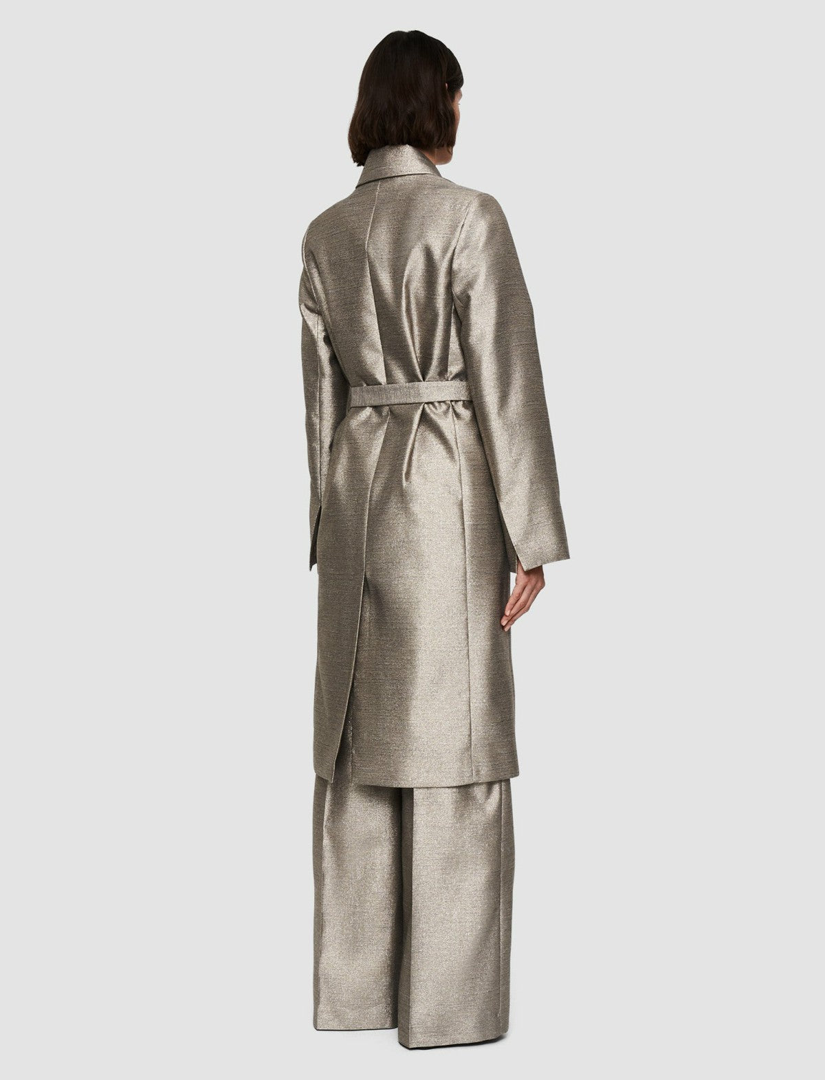 JOSEPH Fashion Women Textured Metallic Clotilde Coat Metallic Spark