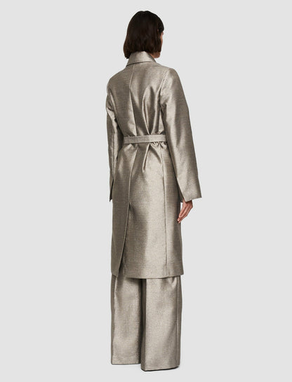 JOSEPH Fashion Women Textured Metallic Clotilde Coat Metallic Spark