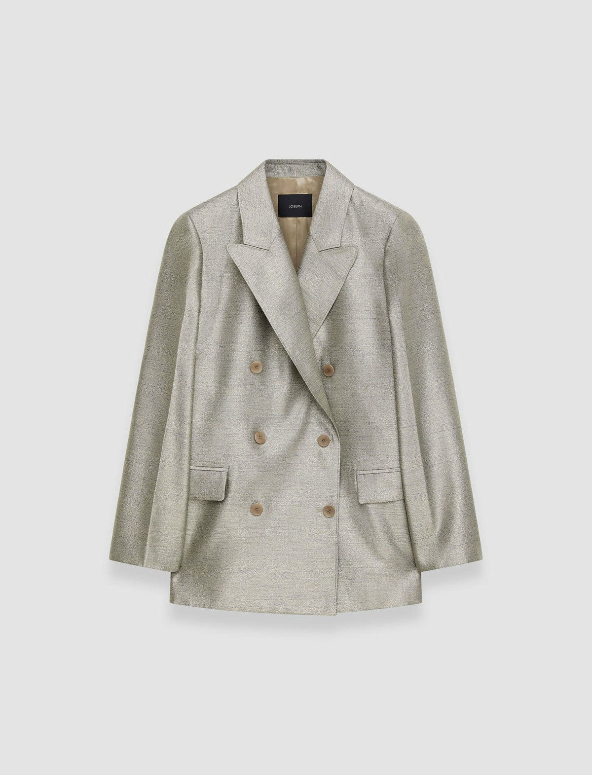 JOSEPH Fashion Women Textured Metallic Chapone Jacket Metallic Spark