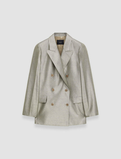 JOSEPH Fashion Women Textured Metallic Chapone Jacket Metallic Spark
