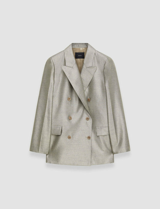 JOSEPH Fashion Women Textured Metallic Chapone Jacket Metallic Spark
