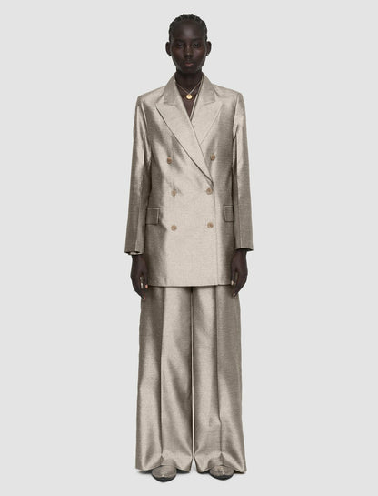 JOSEPH Fashion Women Textured Metallic Chapone Jacket Metallic Spark