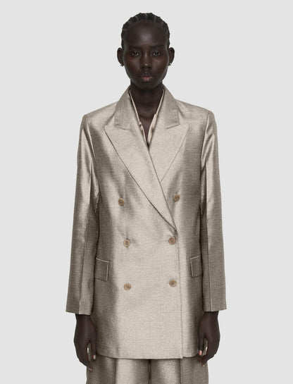 JOSEPH Fashion Women Textured Metallic Chapone Jacket Metallic Spark
