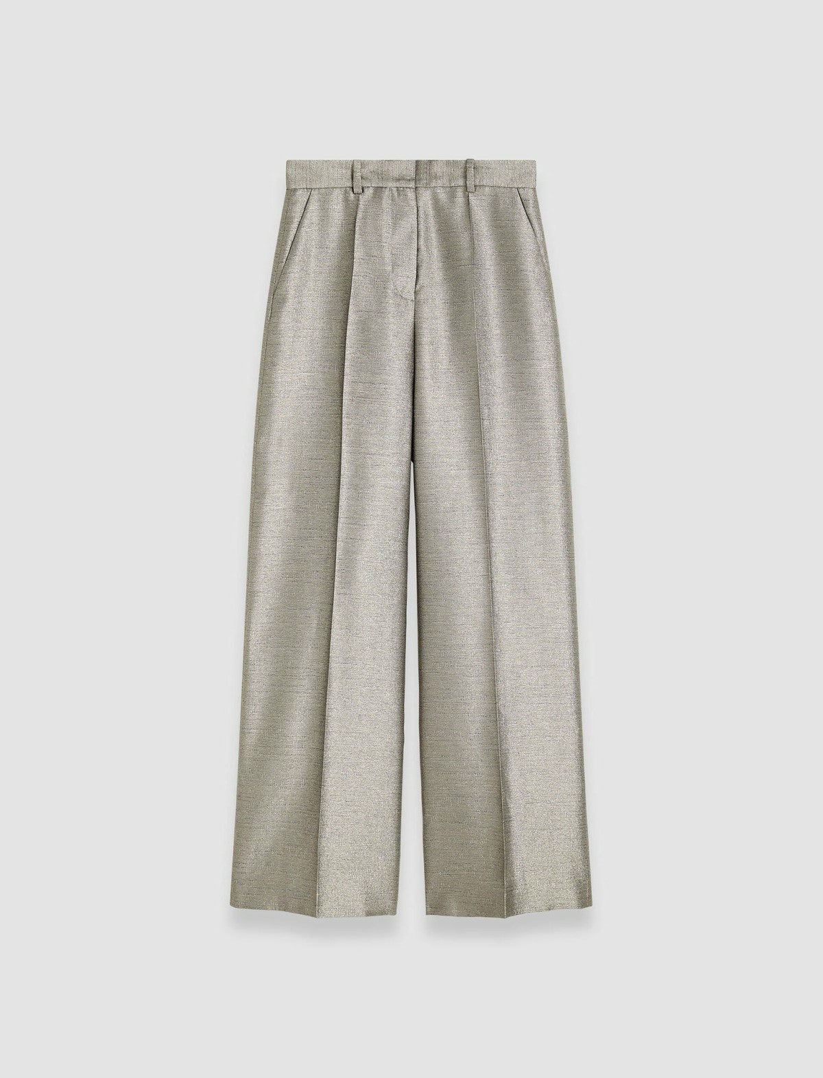 JOSEPH Fashion Women Textured Metallic Alana Trousers Metallic Spark